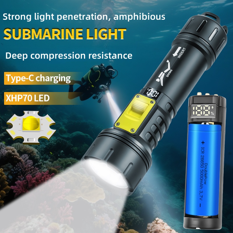 New XHP70 Diving Flashlight IP - Underwater Flashlight avaliação e preço