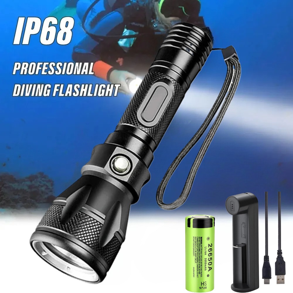 Professional Scuba Diving Flas - Underwater Flashlight avaliação e preço