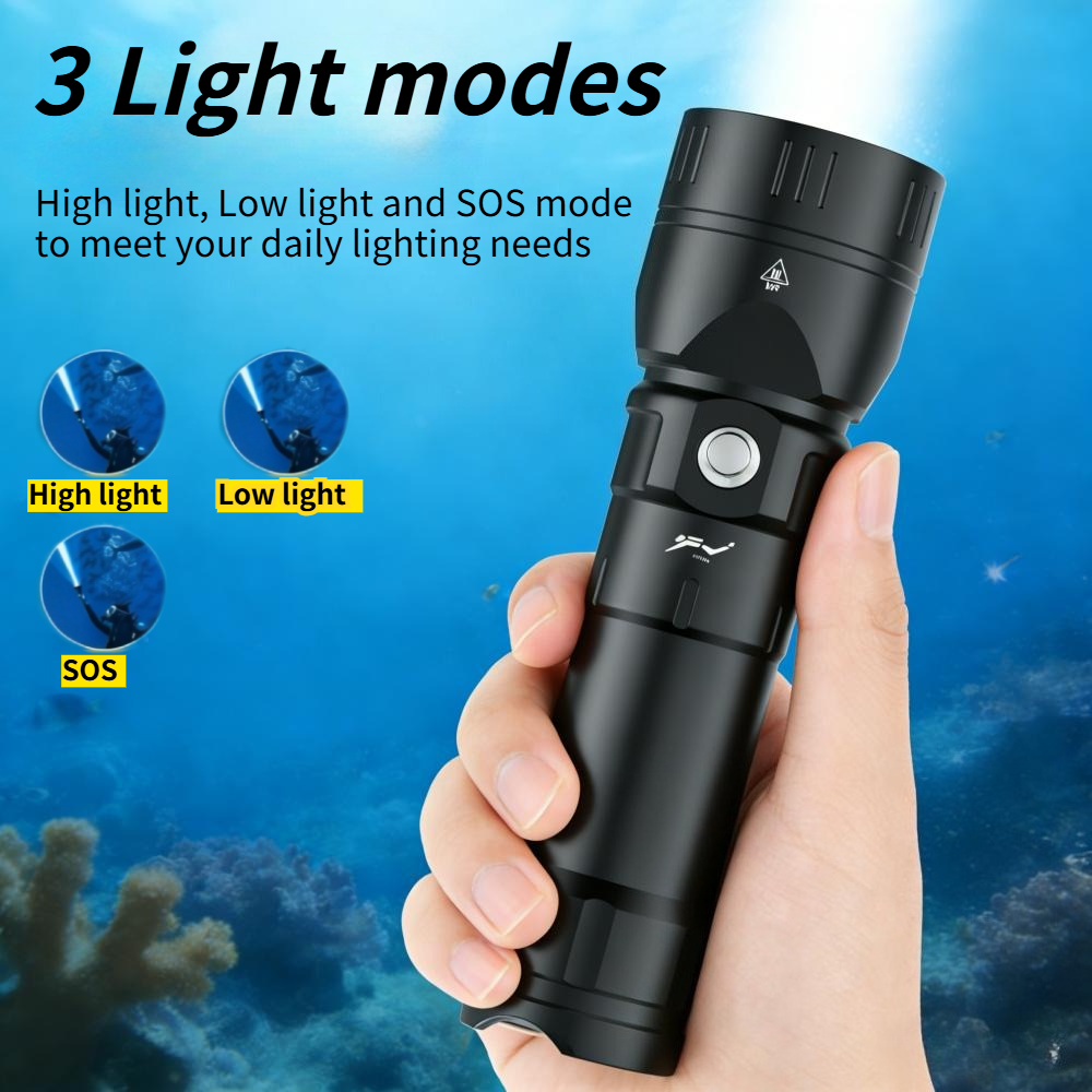 Powerful Diving Flashlight Wat - Underwater Flashlight avaliação e preço