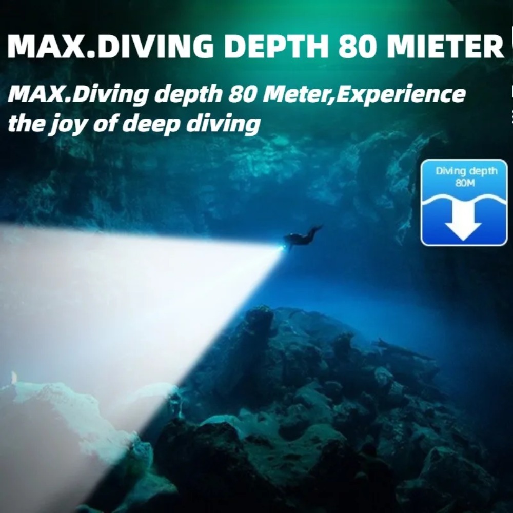Powerful Diving Flashlight Wat - Underwater Flashlight avaliação e preço